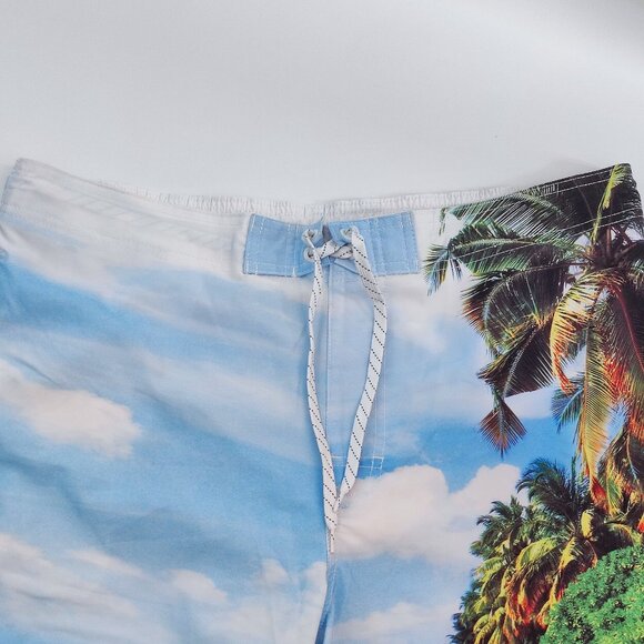 Ripzone swim / board short men's size L tropical design pockets mesh insert - Picture 2 of 11